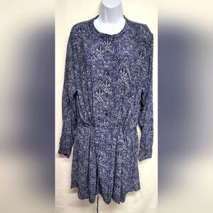 GAP XXL Partial Button Down Fress Drawstring Waist Two Side Pockets Long Sleeve